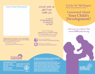 Thumbnail image of English Early On Child Development Brochure 